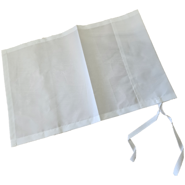 White Nylon Golf Flag 30cm x 46cm (Tie on Flags)