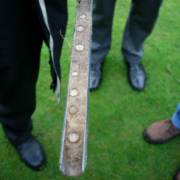 picture of soil sample with water droplets on it